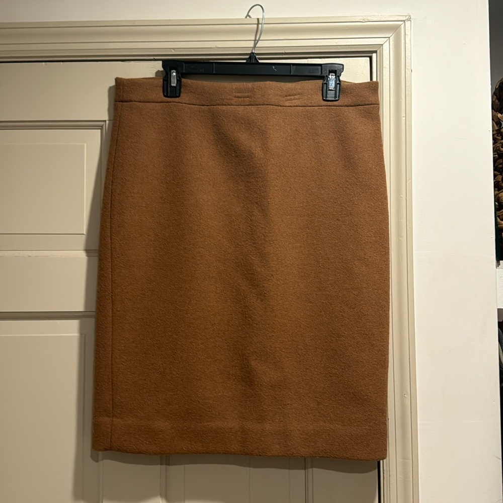 J. Crew wool camel skirt NWT